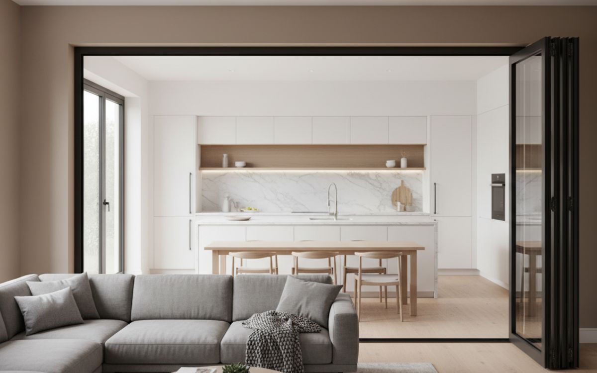 folding bathroom door