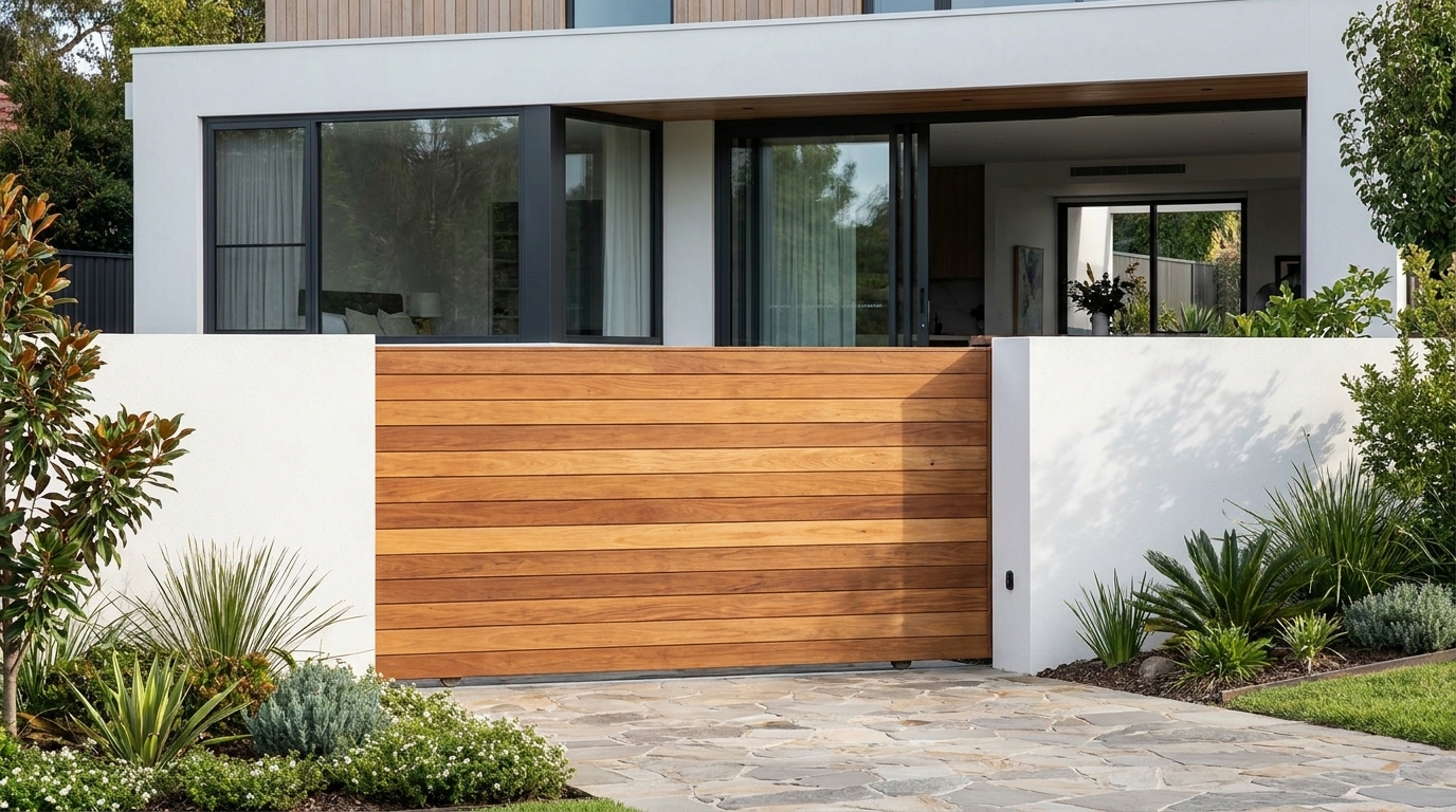 Illustration: Timber Driveway Gates